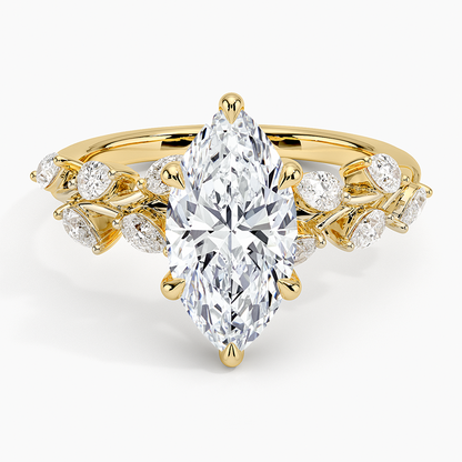 Amaranta Diamond Ring (1/2 ct. tw.) - Marquise Cut Center Stone
