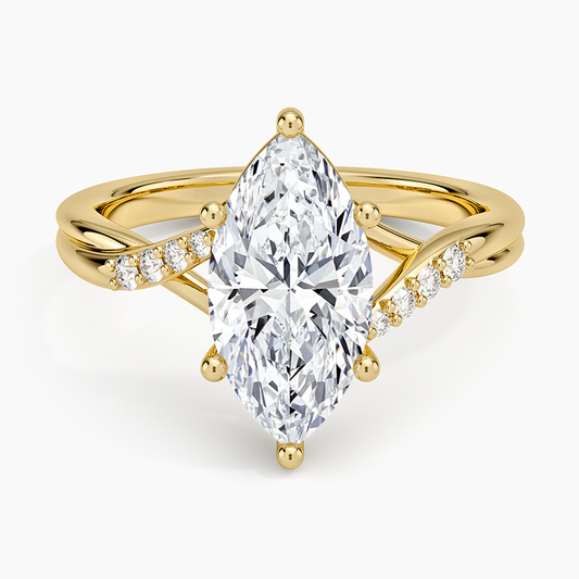 Chamise Diamond Ring (1/15 ct. tw.) - Marquise Center Stone