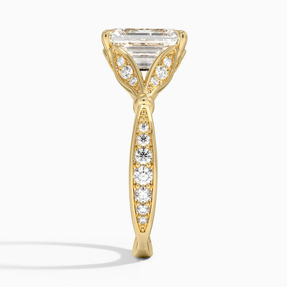 Zinnia Diamond Ring (1/3 ct. tw.) - Emerald Cut Center Stone
