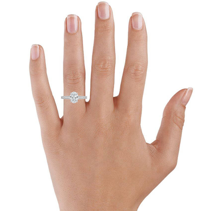 Hudson Engraved Diamond Ring - Round Center Stone