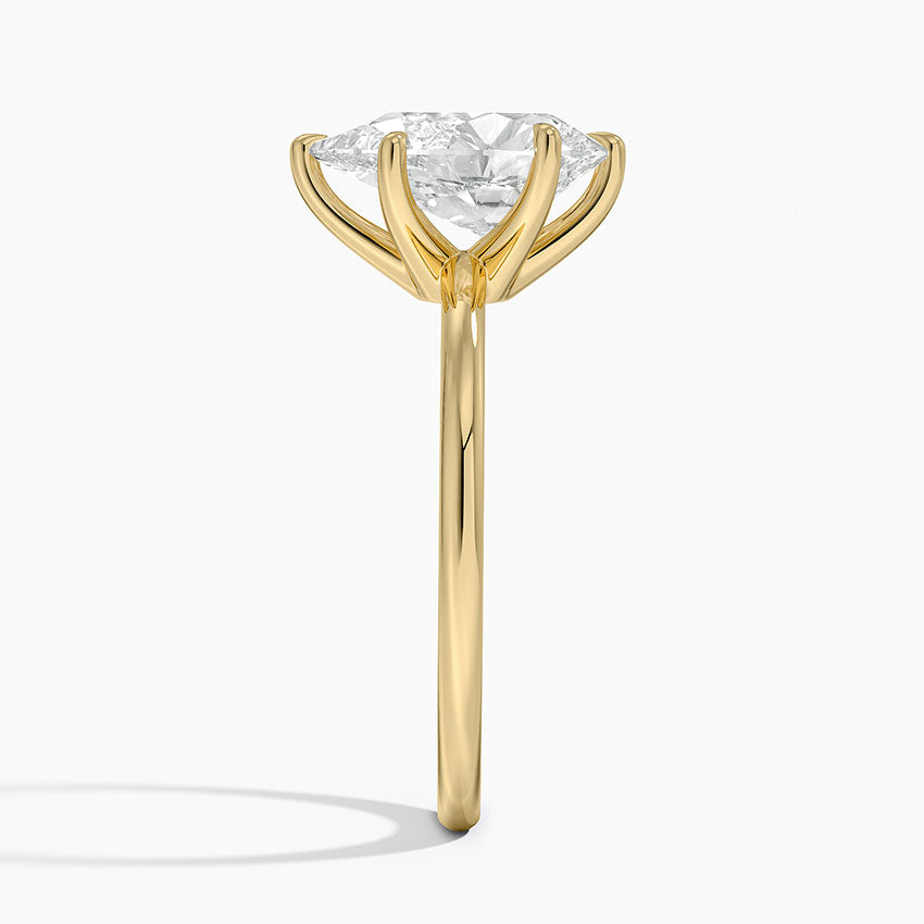 Fairmined 1.5mm Six-Prong Solitaire Ring - Pear Center Stone