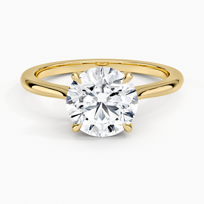 Elle Solitaire Ring - Round Center Stone