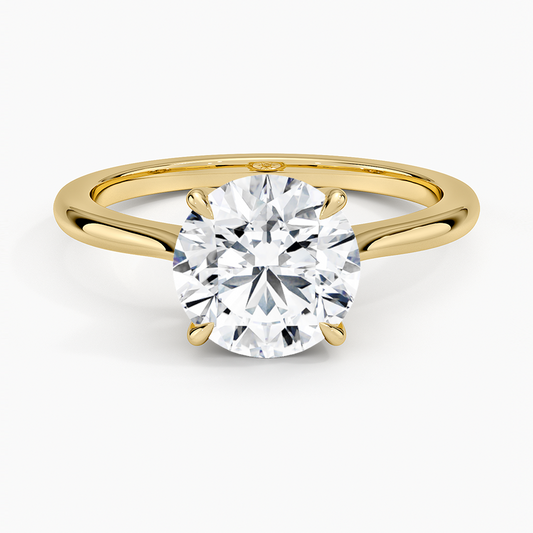 Elle Solitaire Ring - Round Center Stone