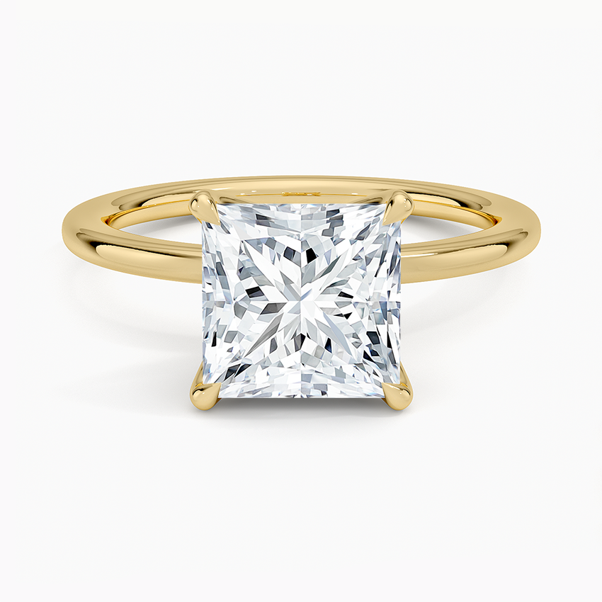 1.5mm Petite Elodie Perfect Fit Solitaire Ring - Princess Cut Center Stone