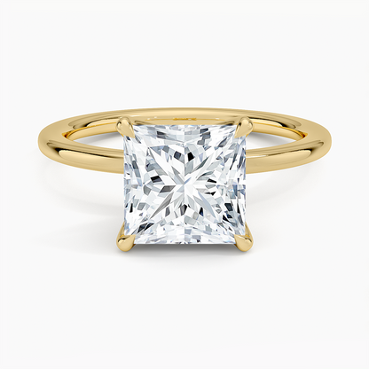 1.5mm Petite Elodie Perfect Fit Solitaire Ring - Princess Cut Center Stone