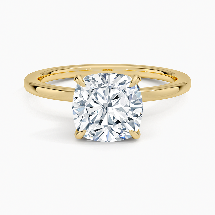 Secret Halo 1.5mm Diamond Ring - Cushion Cut Center Stone
