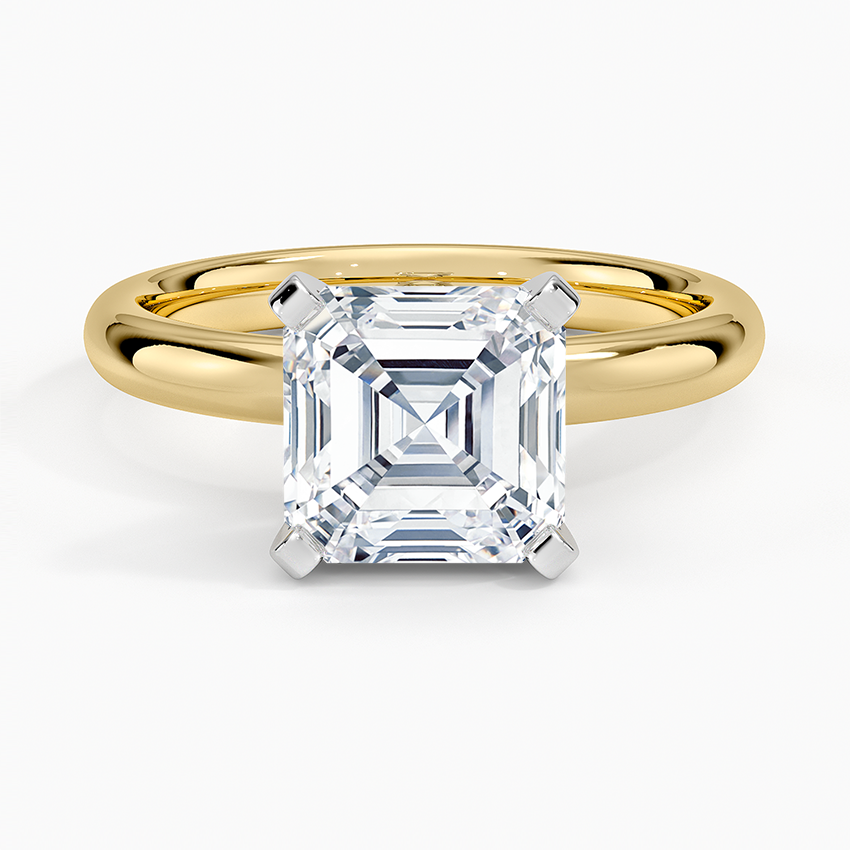 Comfort Fit 2.5mm Ring - Asscher Cut Center Stone