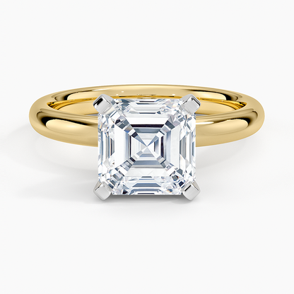 Comfort Fit 2.5mm Ring - Asscher Cut Center Stone