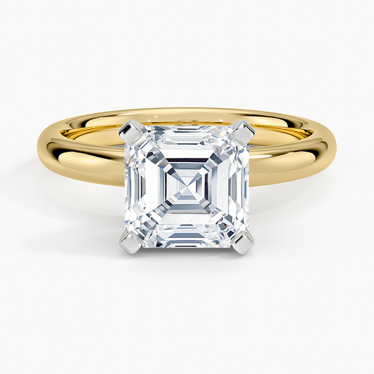 Comfort Fit 2.5mm Ring - Asscher Cut Center Stone