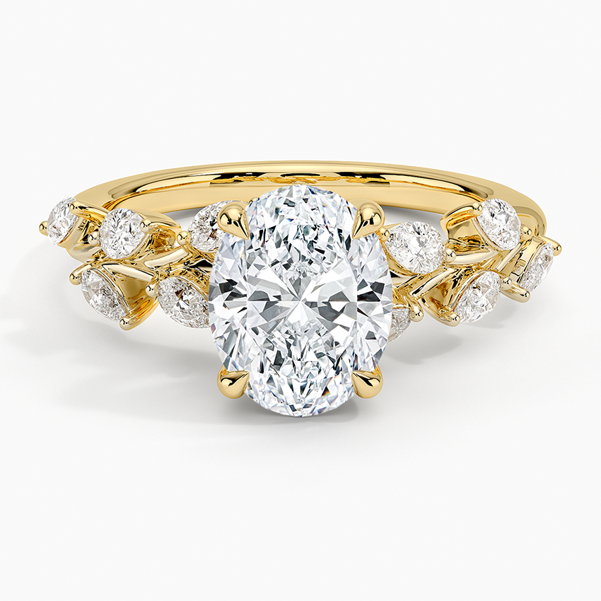 Amaranta Diamond Ring (1/2 ct. tw.) - Oval Cut Center Stone