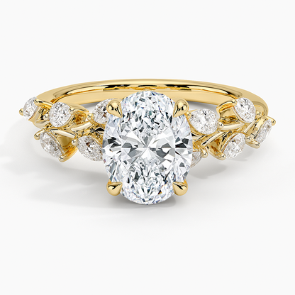 Amaranta Diamond Ring (1/2 ct. tw.) - Oval Cut Center Stone