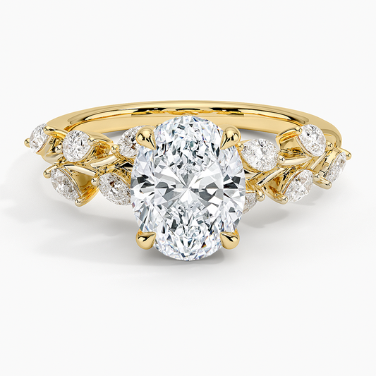 Amaranta Diamond Ring (1/2 ct. tw.) - Oval Cut Center Stone