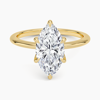 Petite Esme 1.5mm Ring - Marquise Center Stone