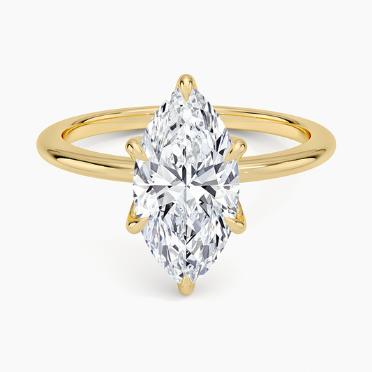 Petite Esme 1.5mm Ring - Marquise Center Stone