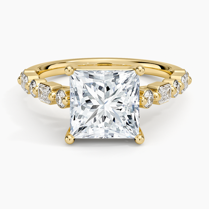 Kensington Half Coverage Diamond Ring (1/2 ct. tw.) - Princess Cut Center Stone
