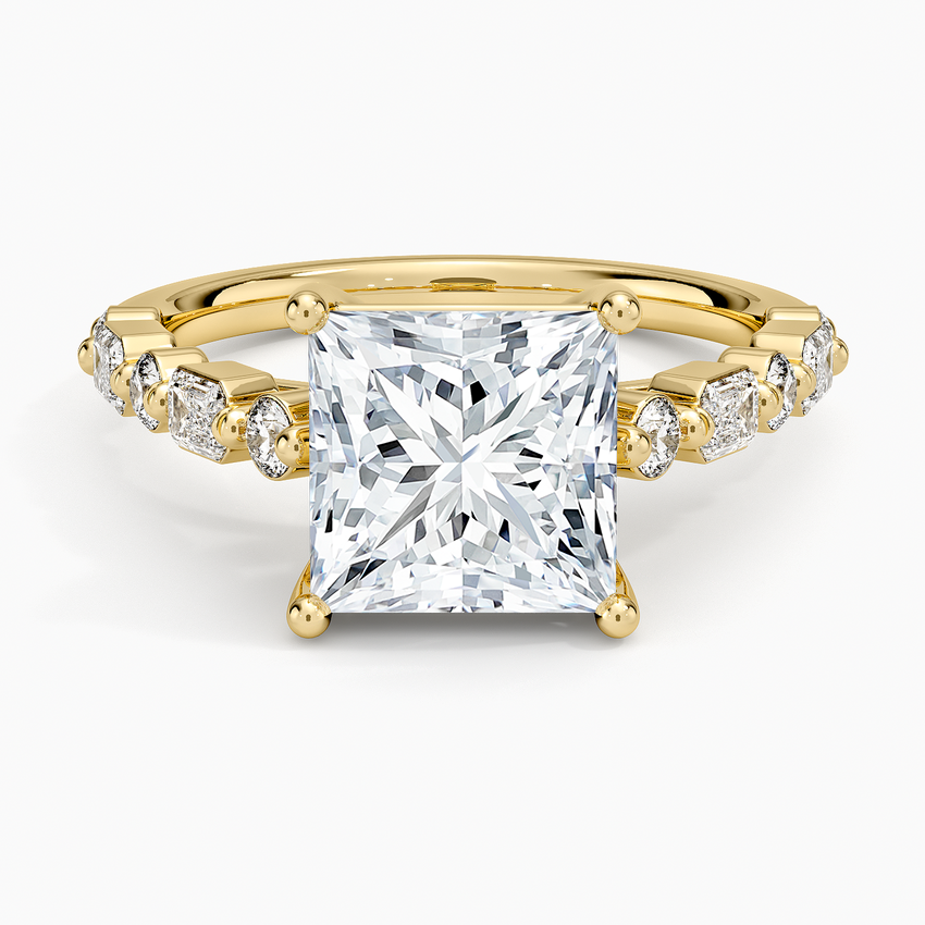Kensington Half Coverage Diamond Ring (1/2 ct. tw.) - Princess Cut Center Stone