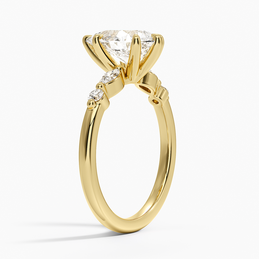 Versailles One-Quarter Coverage Diamond Ring - Pear Center Stone