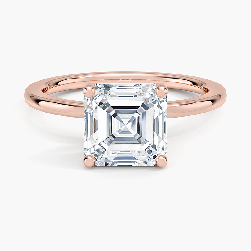 Perfect Fit 1.4mm Solitaire Ring - Asscher Cut Center Stone
