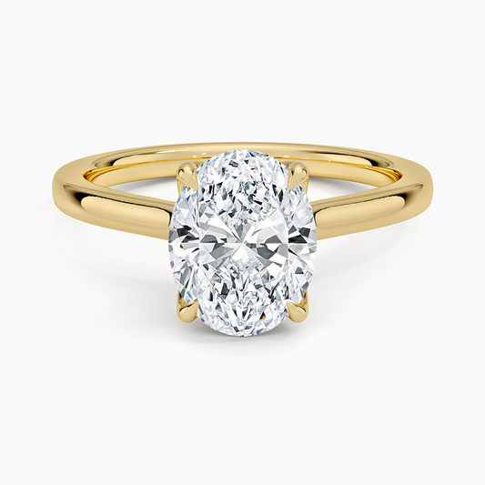 Elodie Cathedral Solitaire Ring - Oval Center Stone