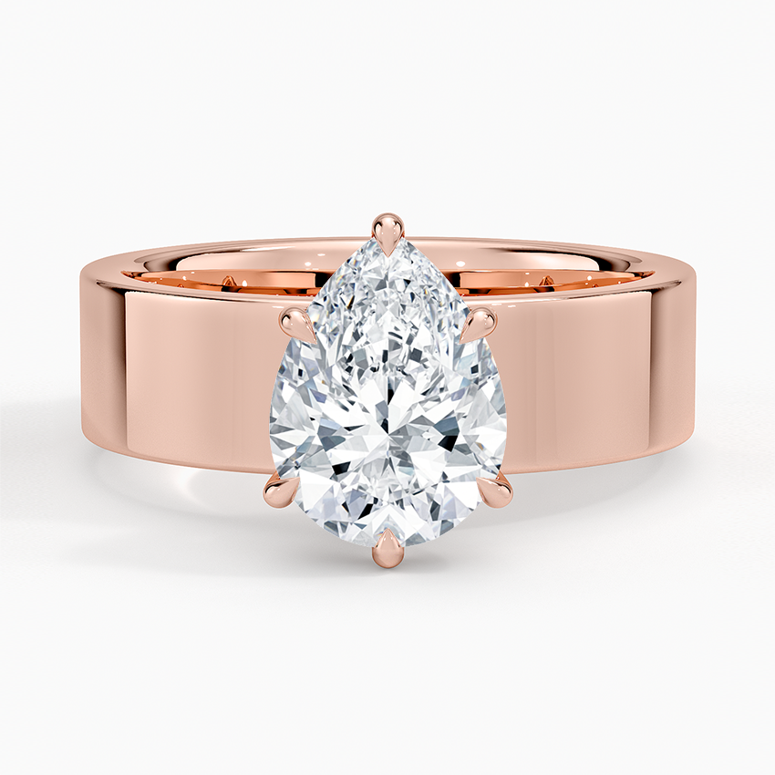 Peyton 6mm Solitaire Ring - Pear Center Stone