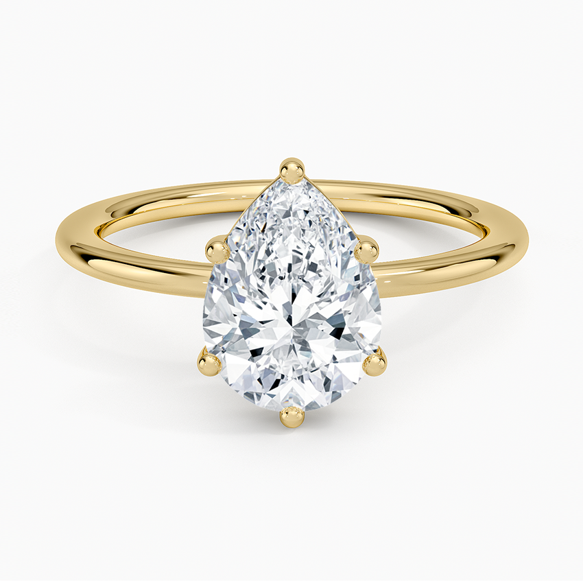Gwen Perfect Fit Solitaire Ring - Pear Cut Center Stone
