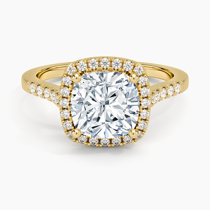 Odessa Halo Diamond Ring (1/5 ct. tw.) - Cushion Cut Center Stone