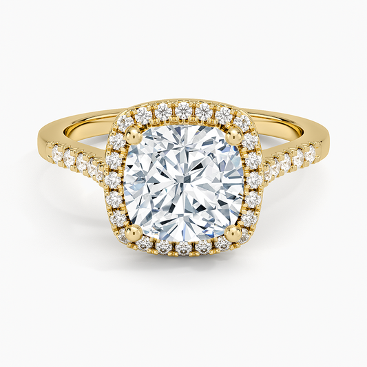 Odessa Halo Diamond Ring (1/5 ct. tw.) - Cushion Cut Center Stone