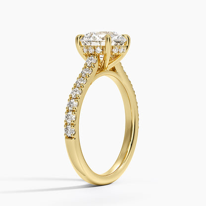 Grand Lissome Diamond Ring - Round Center Stone