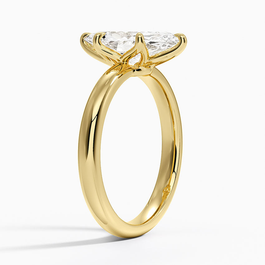 Esme 2.5mm Solitaire Ring - Marquise Center Stone