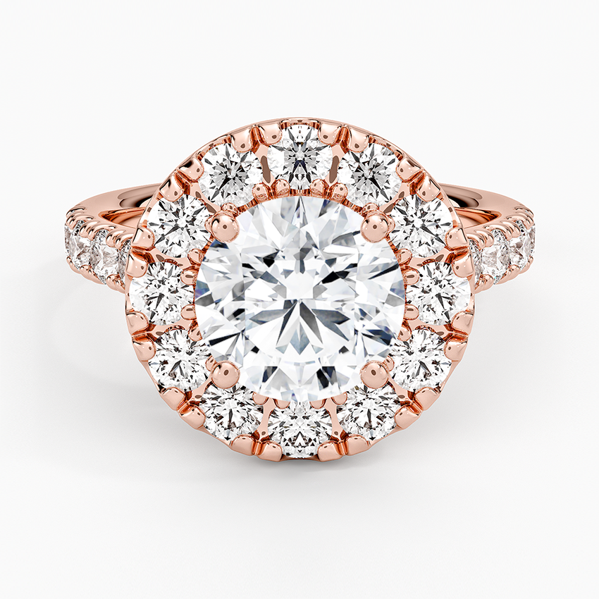 Adele Halo Diamond Ring - Round Center Stone