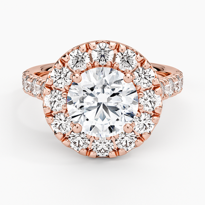 Adele Halo Diamond Ring - Round Center Stone