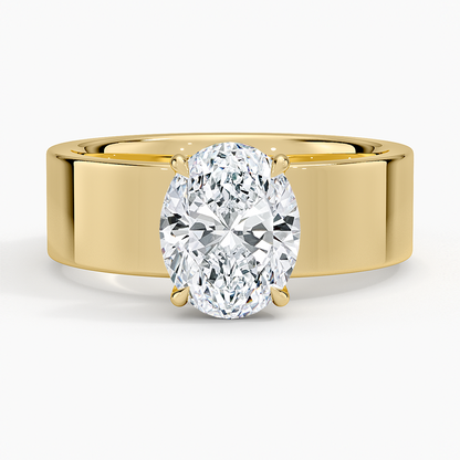 Peyton 6mm Solitaire Ring - Oval Center Stone