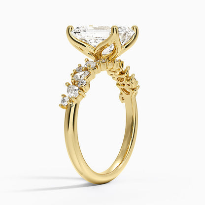 Olivetta Diamond Ring - Emerald Cut Center Stone