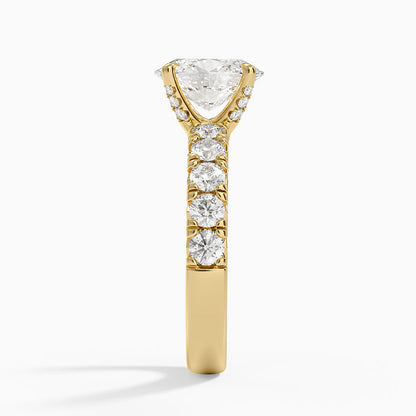Ellora Half Coverage Diamond Ring - Oval Center Stone