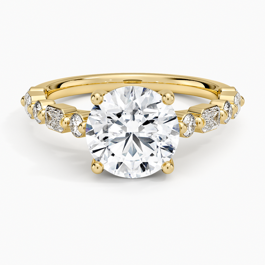 Kensington Half Coverage Diamond Ring (1/2 ct. tw.) - Round Cut Center Stone