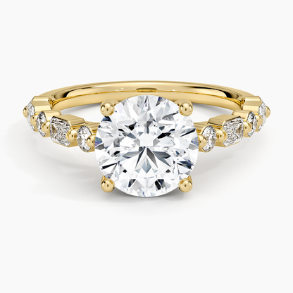 Kensington Half Coverage Diamond Ring (1/2 ct. tw.) - Round Cut Center Stone