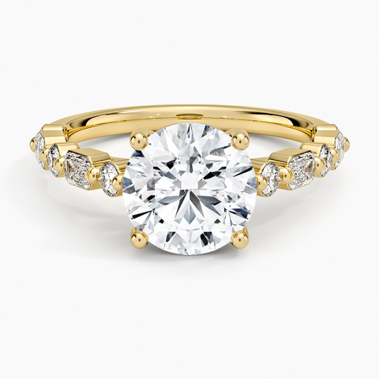 Kensington Half Coverage Diamond Ring (1/2 ct. tw.) - Round Cut Center Stone