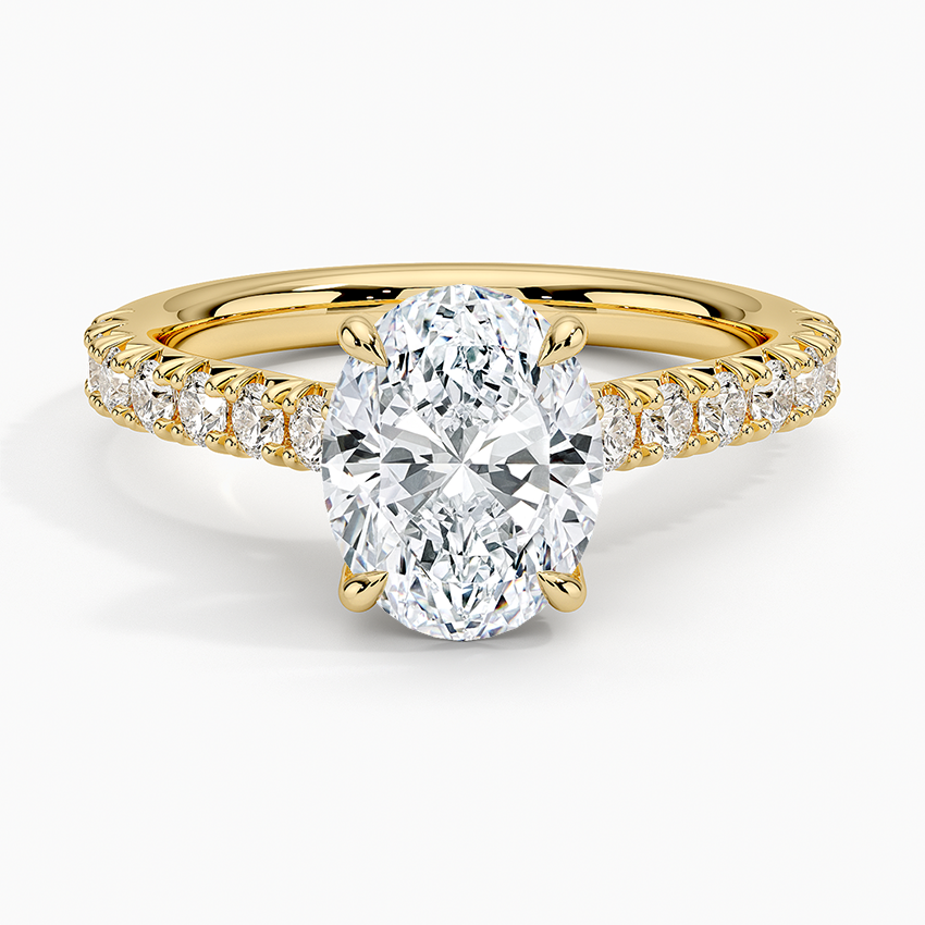 Sienna Half Coverage Hidden Accents Diamond Ring (1/2 ct. tw.) - Oval Cut Center Stone
