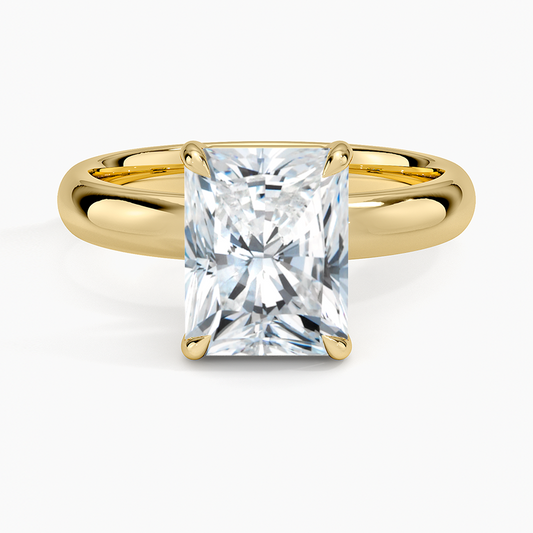 Audrey Perfect Fit 3mm Solitaire Ring - Radiant Cut Center Stone