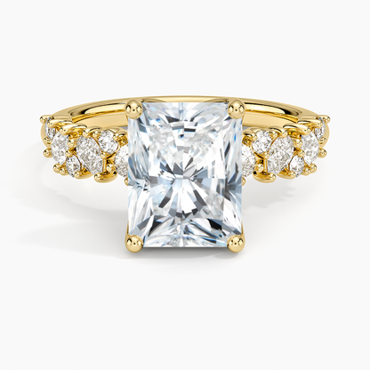 Olivetta Diamond Ring - Radiant Cut Center Stone