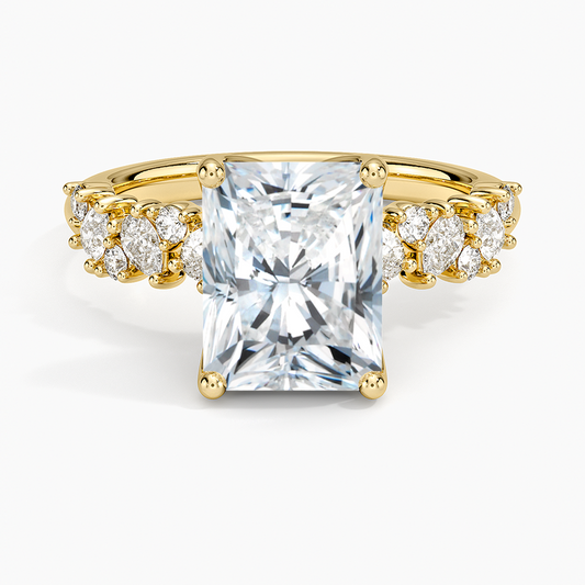 Olivetta Diamond Ring - Radiant Cut Center Stone