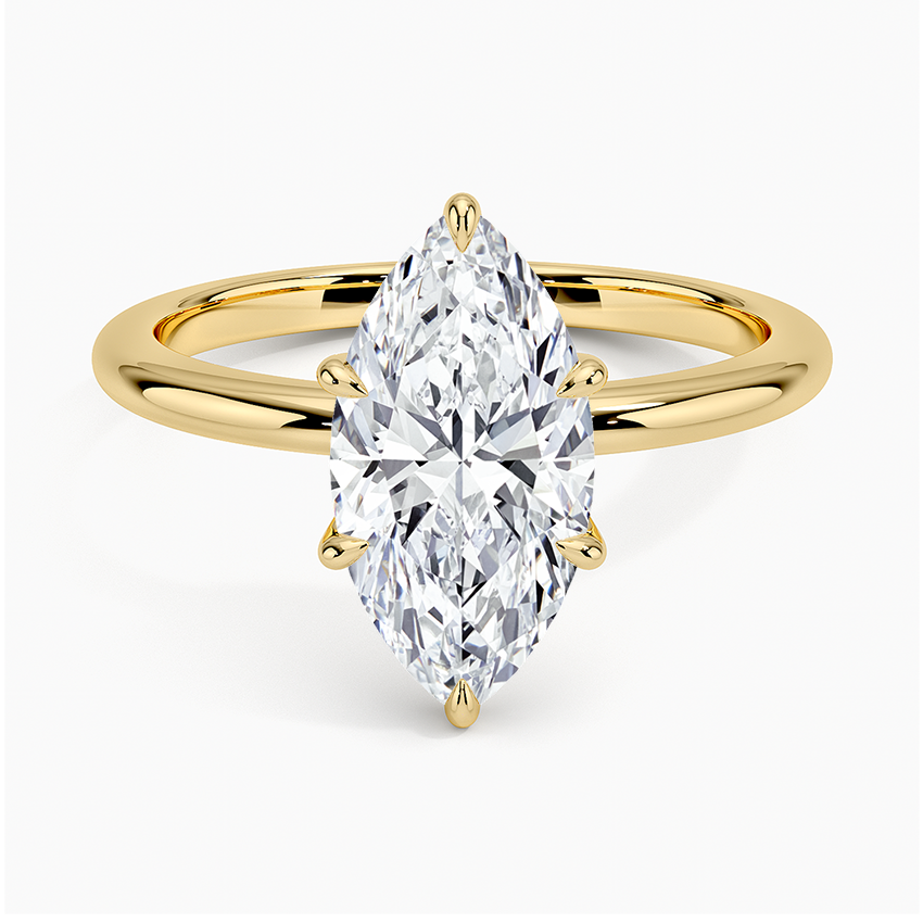 Esme Hidden Halo Diamond Ring - Marquise Center Stone