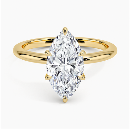 Esme Hidden Halo Diamond Ring - Marquise Center Stone