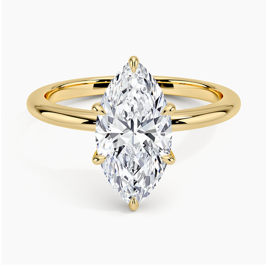 Esme Hidden Halo Diamond Ring - Marquise Center Stone