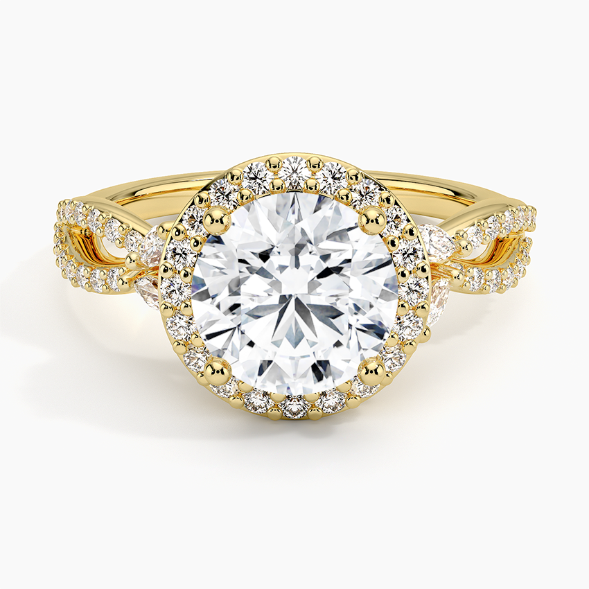 Luxe Willow Halo Diamond Ring (2/5 ct. tw.) - Round Center Stone