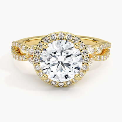 Luxe Willow Halo Diamond Ring (2/5 ct. tw.) - Round Center Stone