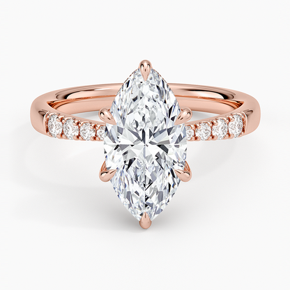 Bella Hidden Halo Diamond Ring (1/5 ct. tw.) - Marquise Center Stone