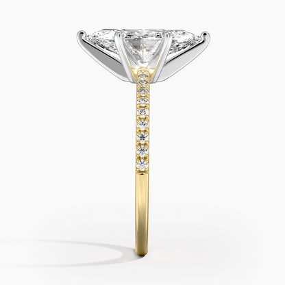 Ballad Half Coverage Diamond Ring (1/8 ct. tw.) - Marquise Center Stone