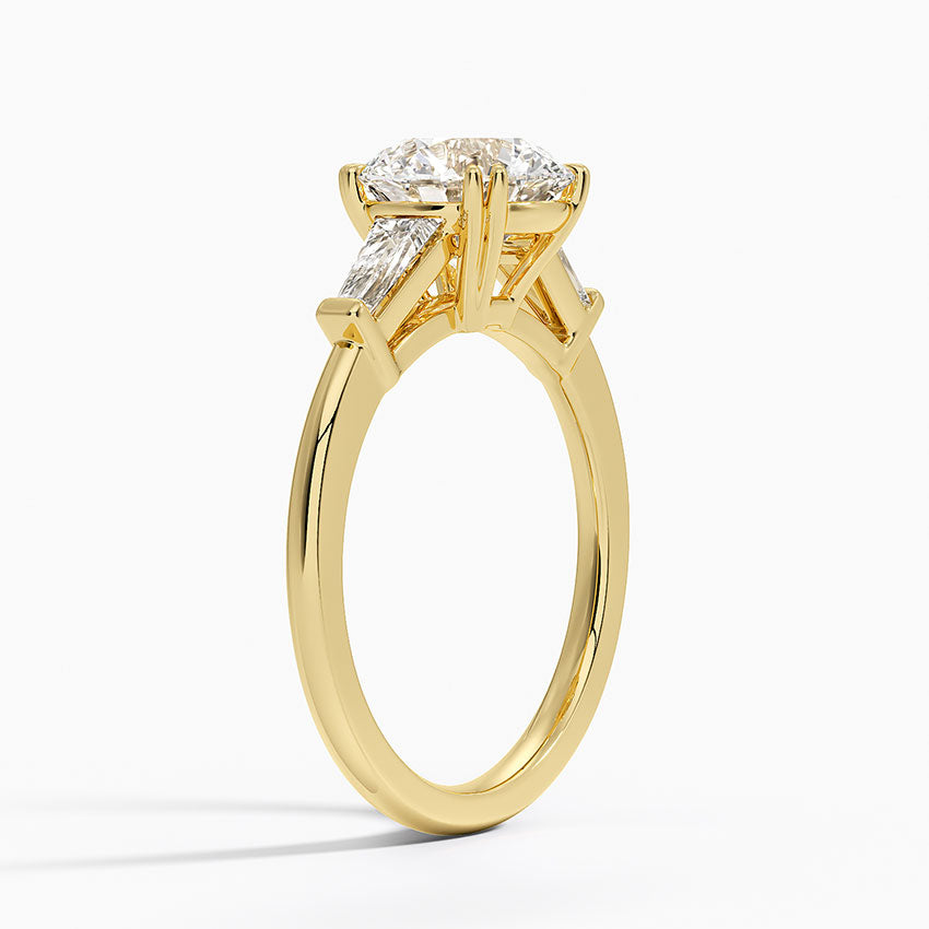 Symphony Double Prong Three Stone Diamond Ring (1/2 ct. tw.) - Round Cut Center Stone