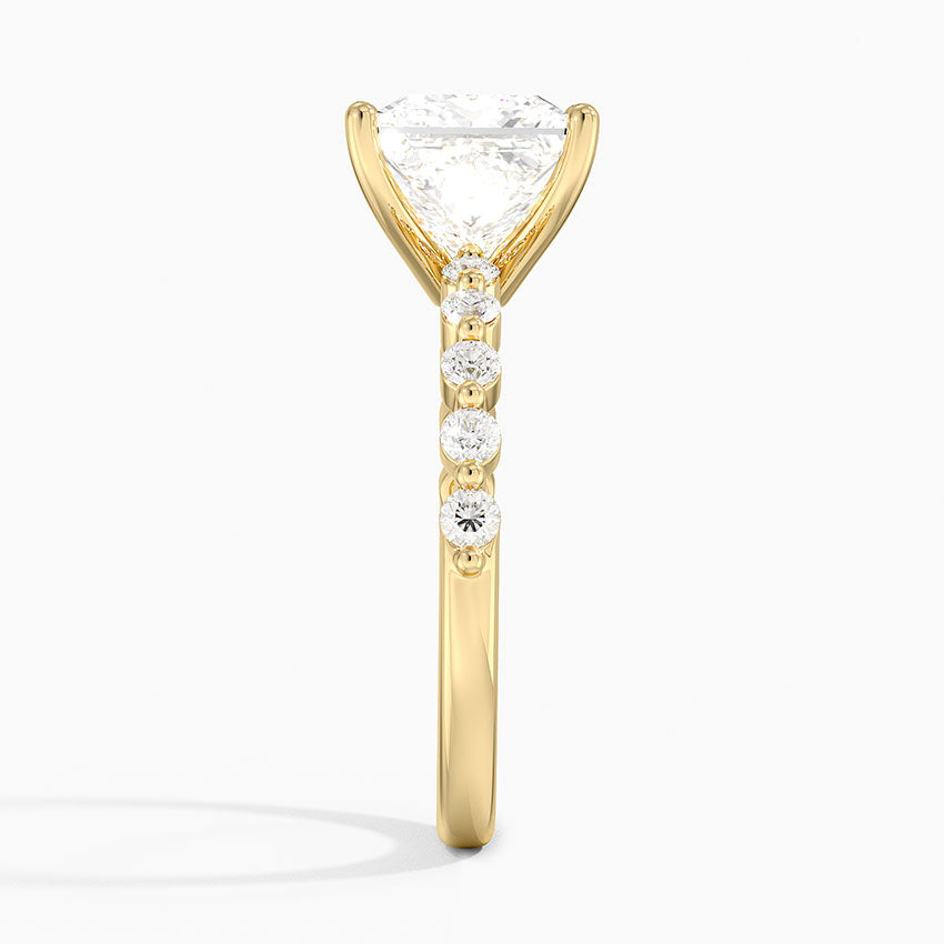 Marseille Half Coverage Diamond Ring (1/4 ct. tw.) - Princess Cut Center Stone
